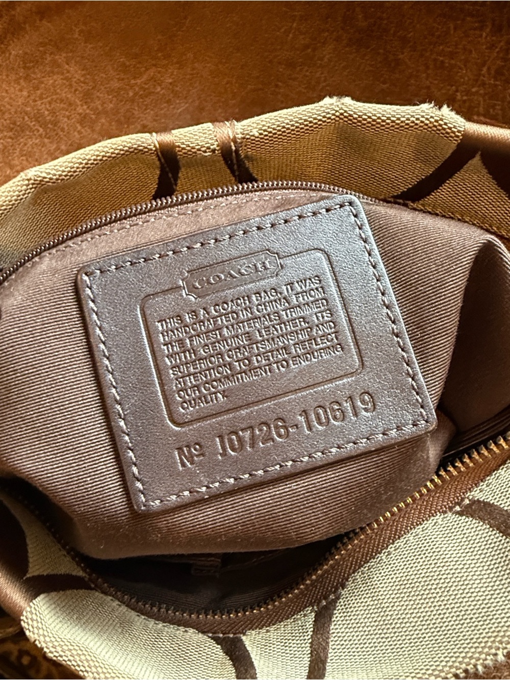 Coach “Carly” - Signature Soho Canvas Shoulder Bag in Brown - Y2K Vintage - Picture 9 of 11